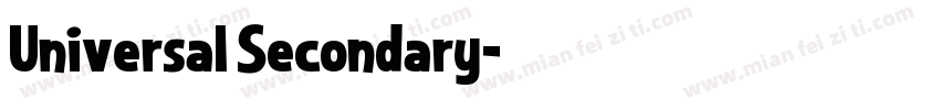 Universal Secondary字体转换